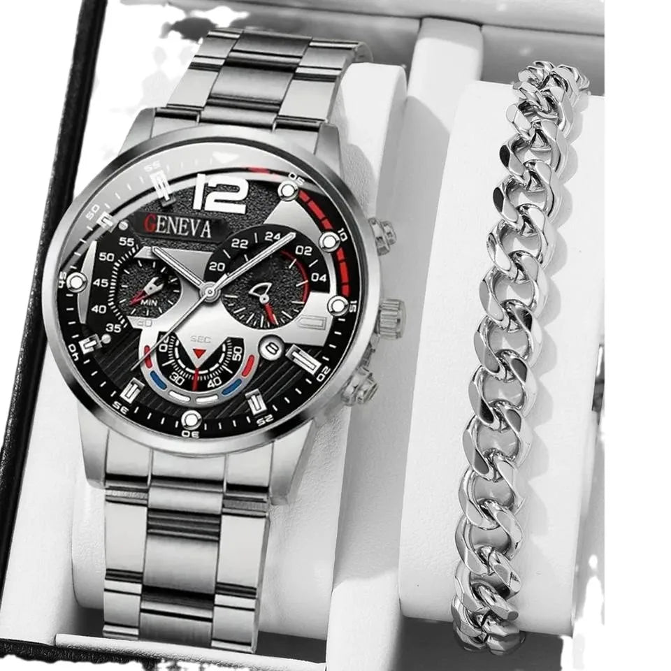 Valoria | Fashion Men's Quartz Watch & Bracelet