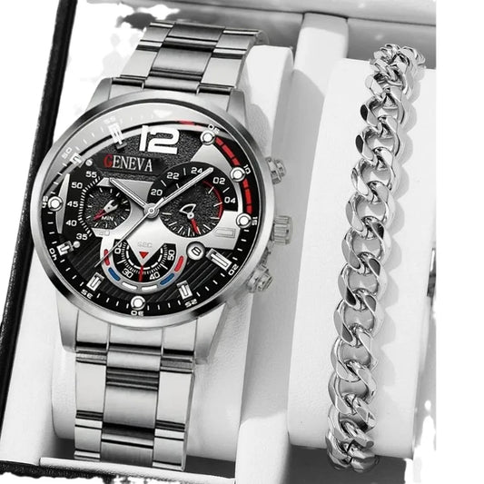 Valoria | Fashion Men's Quartz Watch & Bracelet